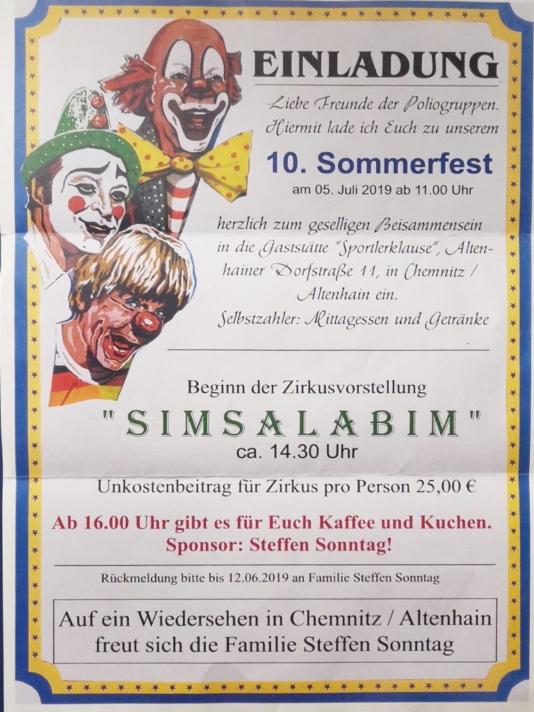 Rückblick - 2019 – 10. Sommerfest mit Simsalabim und Steffen Freitag